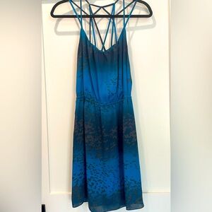 Rebecca Taylor Bird Print Sleeveless  Mini Dress